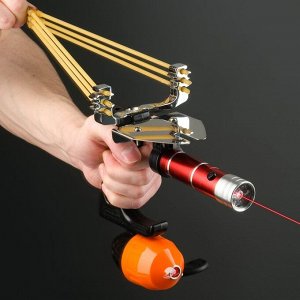 Рогатка рыболовная, 2 жгута, 2 стрелы, с лазерным целеуказателем