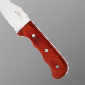 Нож туристический "Абсалон" 16 см, в чехле, деревянная рукоять с выемками