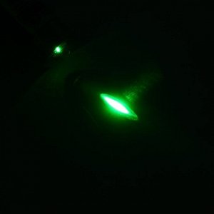 Лазерная указка, дальность 500 м, 405 нм, 2 ААА, зеленый луч, 15.5 х 1.4 см