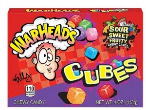 Мармелад Вархедс кислые кубики (Warheads Chewy Cubes) 99 гр