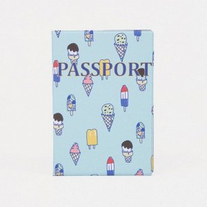 Обложка для паспорта, цвет голубой 4922471