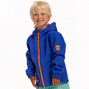 Куртка детская SOFTSHELL, цвет синий/оранжевый, рост
