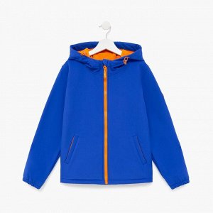 Куртка детская SOFTSHELL, цвет синий/оранжевый, рост