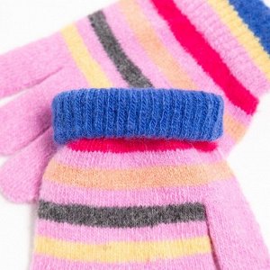 Перчатки для девочки, цвет сиреневый, 16 (7-10 лет)
