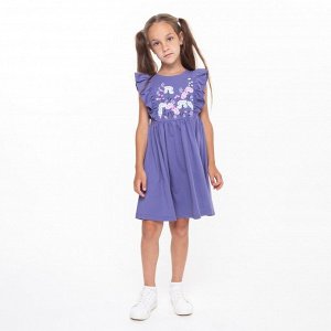 Luneva Платье для девочки, цвет индиго, рост 110 см