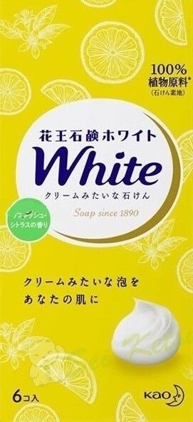 Увлажняющее крем-мыло для тела на основе кокосового молока КAO "White" с ароматом цитрусовых 85 г