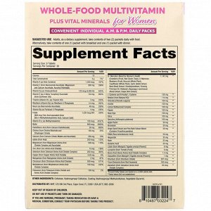 Dr. Mercola, Мультивитамины из цельных продуктов с жизненно важными минералами для женщин утром и вечером Ежедневные наборы, 30 двойных наборов