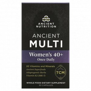 Dr. Axe / Ancient Nutrition, Ancient Multi, для женщин старше 40 лет, 1 раз в день, 30 капсул