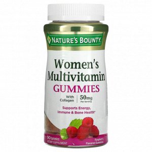 Nature's Bounty, жевательные мультивитамины для женщин, со вкусом малины, 25 мг, 90 жевательных таблеток