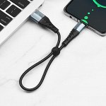 NEW ! Кабель зарядный USB HOCO X38 Cool, USB - Type-C или iOS Lightning, 2,4-3A, 0.25 м