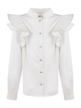 Блузка белый , 95 % хлопок, 5% эластан