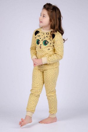 Пижама с брюками для девочки ПД-135 леопард