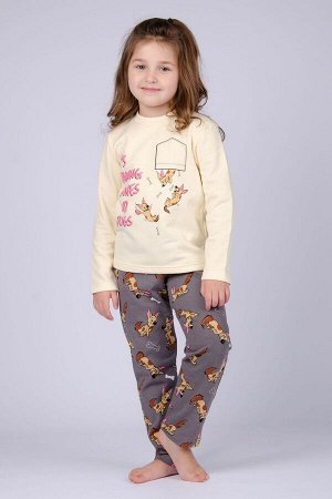 Пижама с брюками для девочки ПД-123 лесли