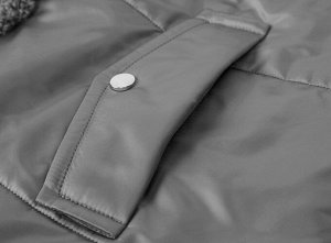 Зимняя женская куртка-парка с отделкой стриженым мехом "барашек", цвет коричневый