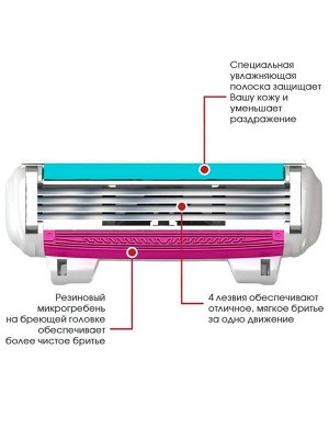 Dorco EVE 4 сменные кассеты 4 лезвия (4 шт) FRA 2040