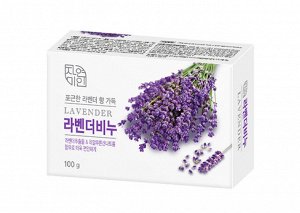 Расслабляющее и увлажняющее туалетное мыло с экстрактом лаванды "Lavander Beauty Soap" (кусок 100 г) / 48