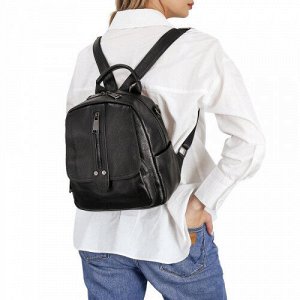 Женский кожаный рюкзак 307 BLACK
