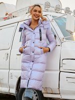 Женский зимний пуховик с капюшоном ХИТ ПРОДАЖ, цвет нежно-сиреневый перламутр
