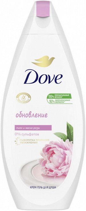 Дав Крем-гель для душа Сливочная ваниль и пион 250 мл., DOVE