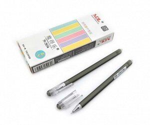 Ручка Шпион "Пиши стирай" с ластиком+термо BI-287 (син) 0,5мм, серый трехгр.корп. с прозр. колп. М-504