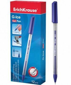 Ручка гелевая  G-ICE синий 0,5мм, игольчатый стержень 39003