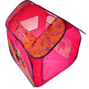 GFA-BRBXTR-R Палатка детская игровая БАРБИ 83х80х105см, в сумке Играем вместе в кор.24шт