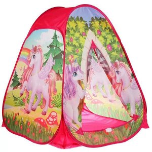 GFA-UC01-R Палатка детская игровая единороги 81х90х81см, в сумке Играем вместе в кор.24шт