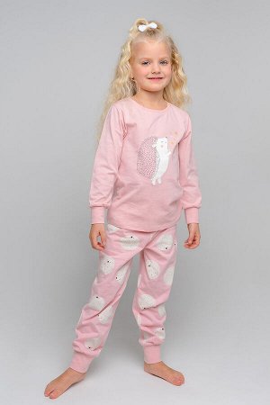 Пижама для девочки Crockid К 1512 розовый зефир, ежики