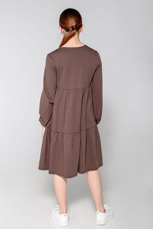 Платье для девочки КБ 5780 шоколадно-коричневый к83