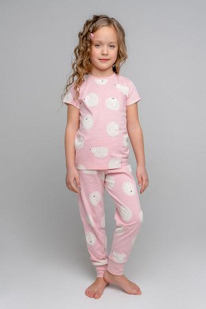 Пижама для девочки Crockid К 1571 розовый зефир, ежики