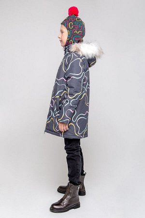 Пальто(Осень-Зима)+girls (черный жемчуг, цветные ленточки)
