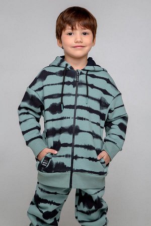 Куртка для мальчика Crockid КР 301867 полынь, размытые полосы к346