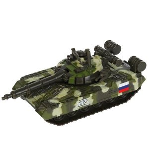 SB-16-19-T90-M-WB.19 Модель металл ТАНК Т-90, 12 см, подвиж. дет. инерц., кор. Технопарк в кор.2*24шт