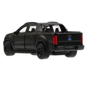 SB-18-09-FR-N(BL-MATTE)-WB Машина металл FORD ranger ПИКАП, 12 см, .дв., баг., инерц., черый мат., кор. Технопарк в кор.2*24шт