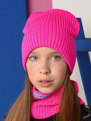 Комплект для девочки шапка+шарф-труба