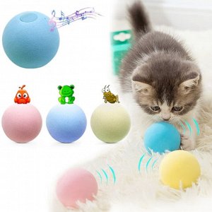 Интерактивный мяч со звуком для кошек, 1 шт