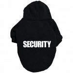 Кофта для животных, с капюшоном, надпись &quot;Security&quot;, цвет черный