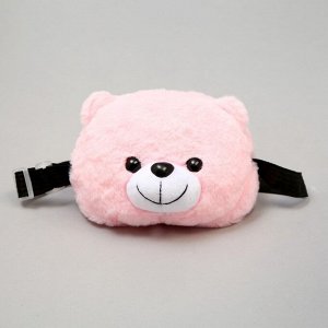 Сумка детская плюшевая, «Медвежонок», цвет розовый
