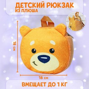 Рюкзак детский «Мишка косолапый», 18х18 см