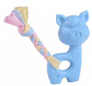 Игрушка для собак для чистки зубов Поросенок-пищалка 9,5*5см