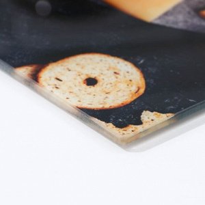 Доска разделочная стеклянная Доляна «Сырная тарелка», 30x20 см