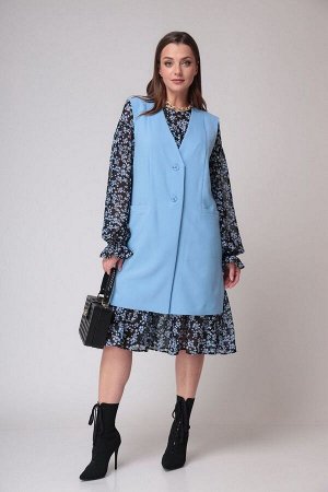 Платье, Жилет / ALEZA 1062 голубой