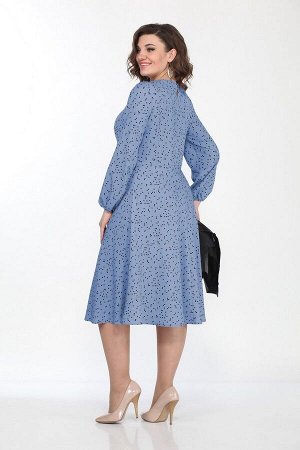 Жакет, Платье / Lady Style Classic 2256/1 голубой-черный
