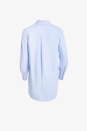 Блуза Рост: 170 Состав: 76%хлопок 22%полиэстер 2%эластан. Комплектация блуза. Цвет голубой