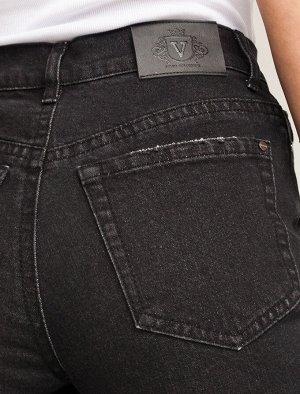 Vilatte Джинсы mom-fit из денима со спандексом черный