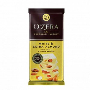 Белый шоколад с миндалем White and Extra Almond,«OЗera», 90 г