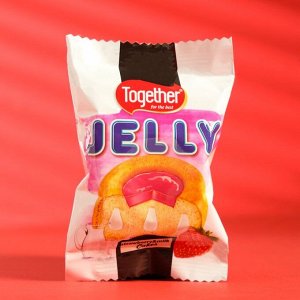 Кекс Jelly с молочно-клубничной начинкой, 40 г