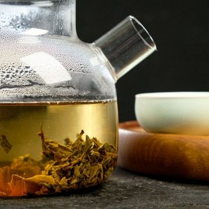 Зеленый прессованный чай (Пуэр) King Tea, золотая таблетка (тонкая), 4 шт*5 г (2,5 см)