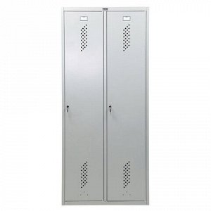 Шкаф металлический для одежды ПРАКТИК "ML/LS-21-80", двухсекционный, 1830х800х500 мм, 35 кг, разборный