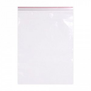 Пакеты ZIP LOCK "зиплок" ПРОЧНЫЕ, комплект 100 шт., 250х350 мм, ПВД, 60 мкм, BRAUBERG EXTRA, 608175